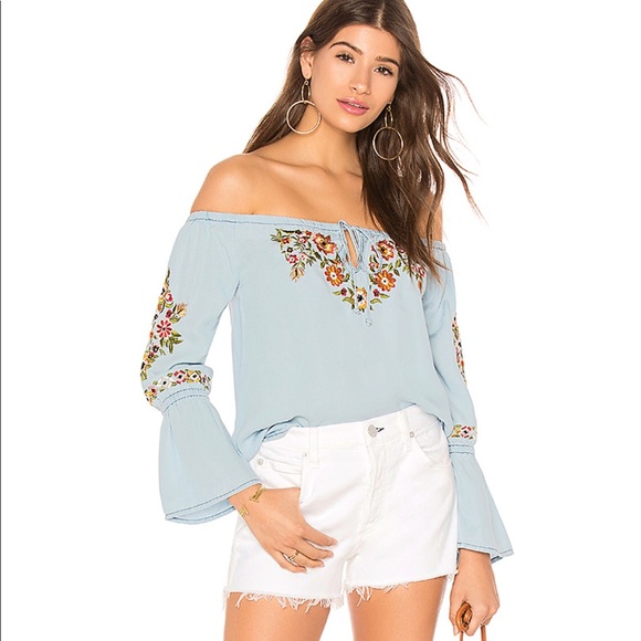 Cupcakes & cashmere Adrien Top in Chambray - MED - Picture 2 of 6